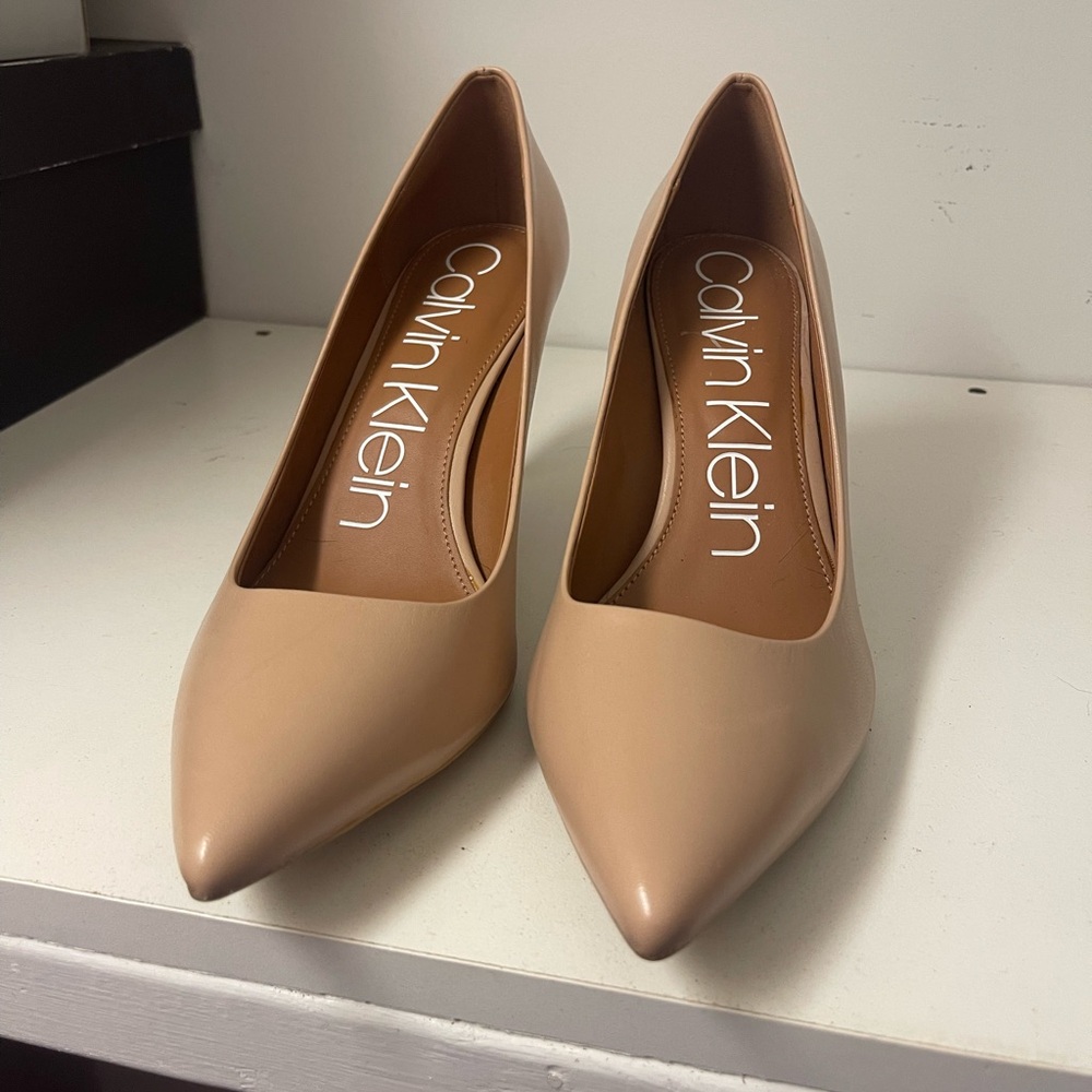 Calvin Klein Nude Gayle Pointy Toe Classic Pump